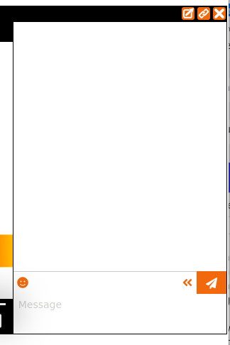Screenshot chatu s tlačítkem pro sdílení v horní části.